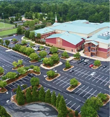 Aerial View of Church