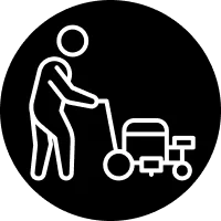 Pavement markings icon for line striping and traffic control markings