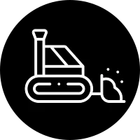 Snow removal icon for plowing and winter maintenance services
