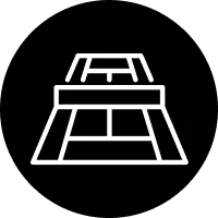 Sports surfacing icon for courts and recreational paving applications