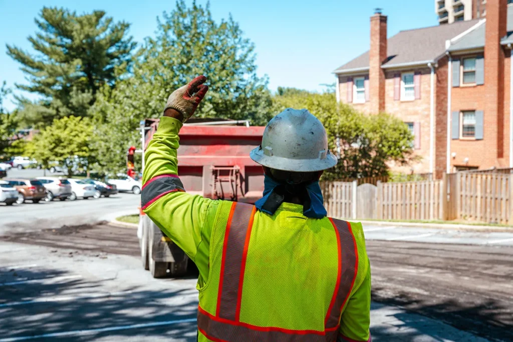 Standard Paving Worker with Safety Gear