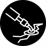 Crack filling icon for asphalt crack repair and pavement maintenance
