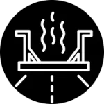 Infrared asphalt repair icon for seamless pavement restoration