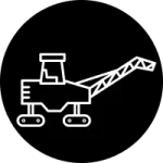 Asphalt milling and reclamation icon for pavement removal and resurfacing