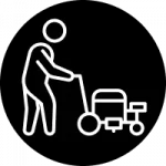 Pavement markings icon for line striping and traffic control markings