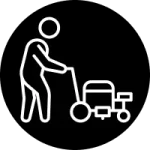 Pavement markings icon for line striping and traffic control markings