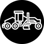 Soil stabilization icon for ground reinforcement and base preparation