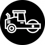 Asphalt paving icon for road construction and pavement installation services