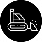 Snow removal icon for plowing and winter maintenance services