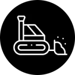 Snow removal icon for plowing and winter maintenance services