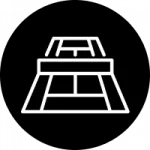 Sports surfacing icon for courts and recreational paving applications